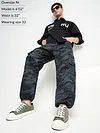Dark Grey Camo Cargo Pants for Men